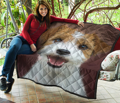 Jack Russell Terrier Portrait Print Quilt