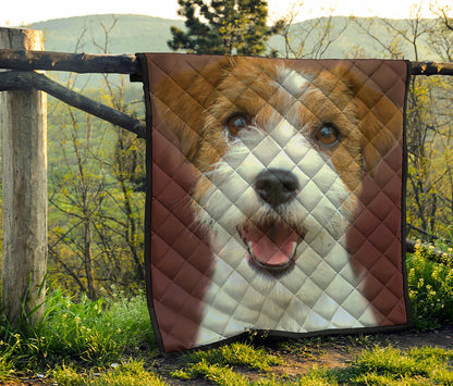 Jack Russell Terrier Portrait Print Quilt