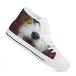 Jack Russell Terrier Portrait Print White High Top Shoes