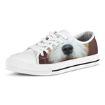 Jack Russell Terrier Portrait Print White Low Top Shoes