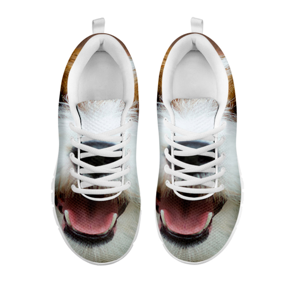 Jack Russell Terrier Portrait Print White Sneakers