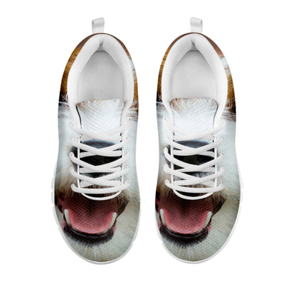 Jack Russell Terrier Portrait Print White Sneakers