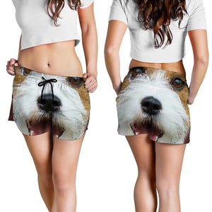 Jack Russell Terrier Portrait Print Women's Shorts