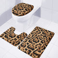 Jaguar Fur Pattern Print 3 Piece Bath Mat Set
