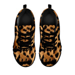 Jaguar Fur Pattern Print Black Sneakers