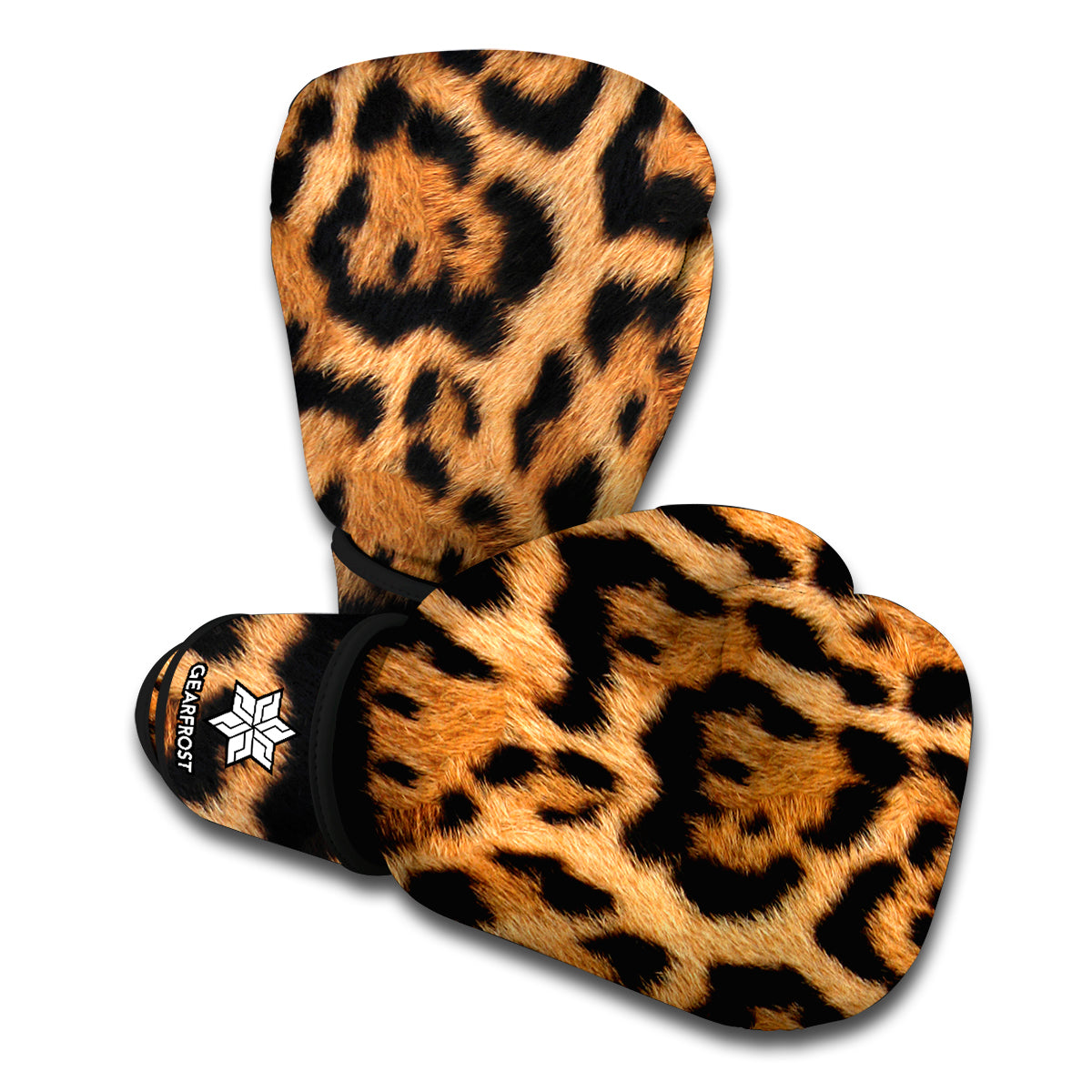 Jaguar Fur Pattern Print Boxing Gloves