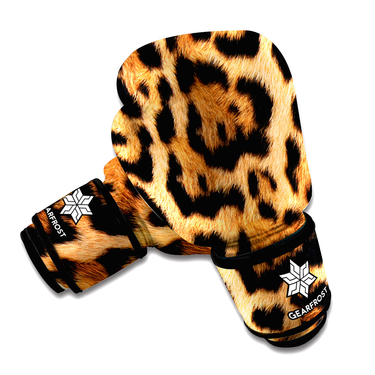 Jaguar Fur Pattern Print Boxing Gloves
