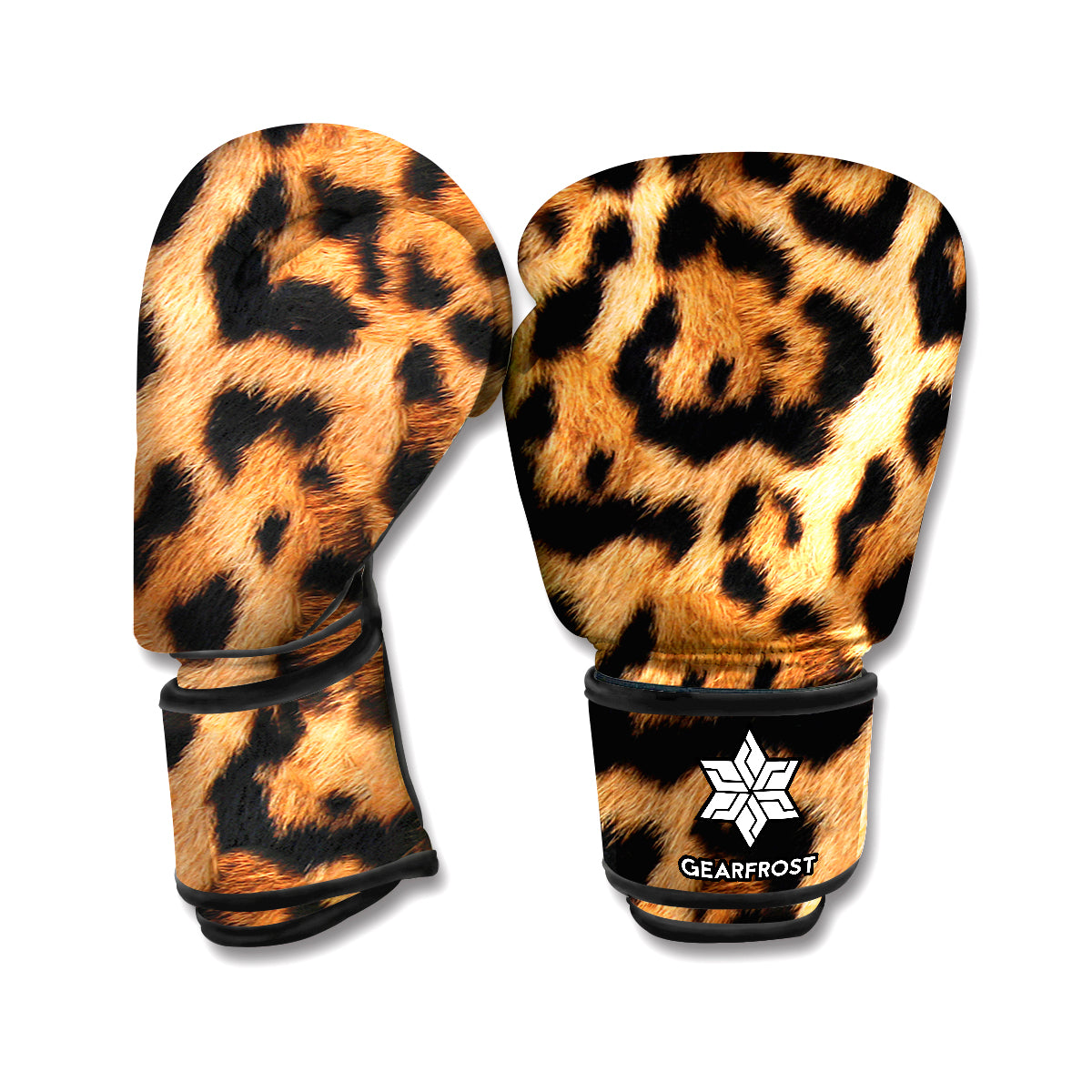Jaguar Fur Pattern Print Boxing Gloves