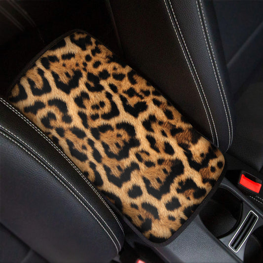 Jaguar Fur Pattern Print Car Center Console Cover
