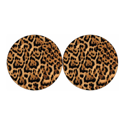 Jaguar Fur Pattern Print Car Coasters
