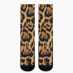 Jaguar Fur Pattern Print Crew Socks