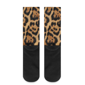 Jaguar Fur Pattern Print Crew Socks