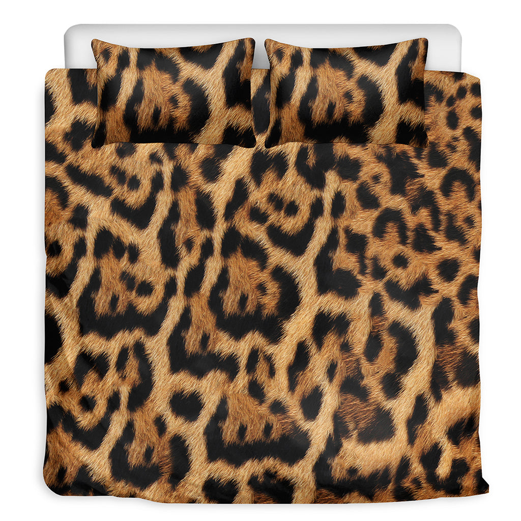 Jaguar Fur Pattern Print Duvet Cover Bedding Set