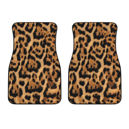 Jaguar Fur Pattern Print Front Car Floor Mats