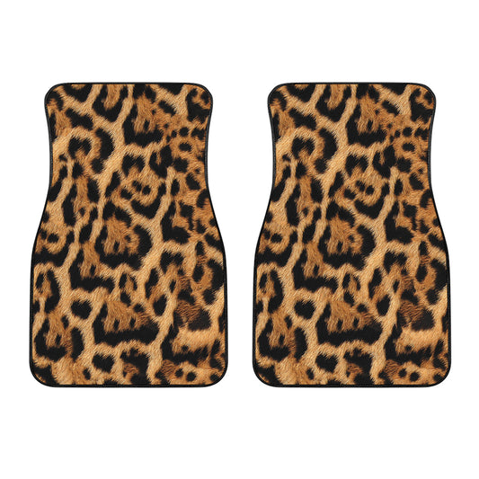 Jaguar Fur Pattern Print Front Car Floor Mats