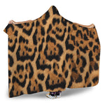 Jaguar Fur Pattern Print Hooded Blanket