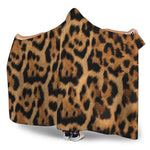 Jaguar Fur Pattern Print Hooded Blanket