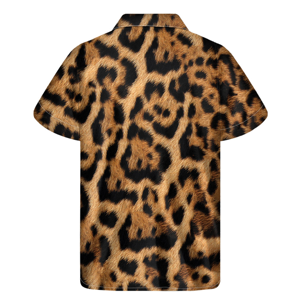 Jaguar Fur Pattern Print Men's Short Sleeve Shirt