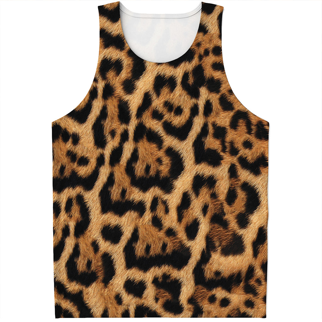 Jaguar Fur Pattern Print Men's Tank Top