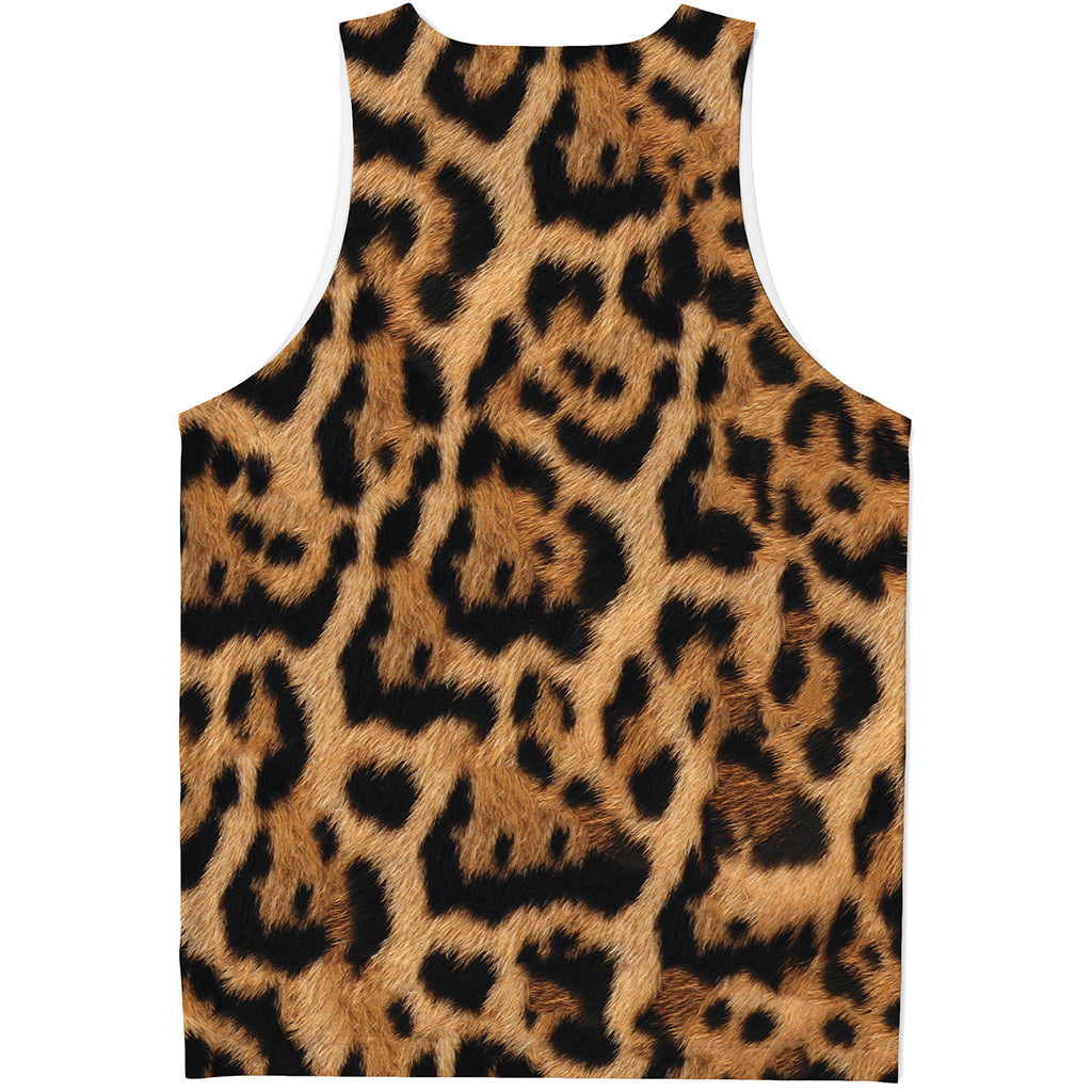 Jaguar Fur Pattern Print Men's Tank Top