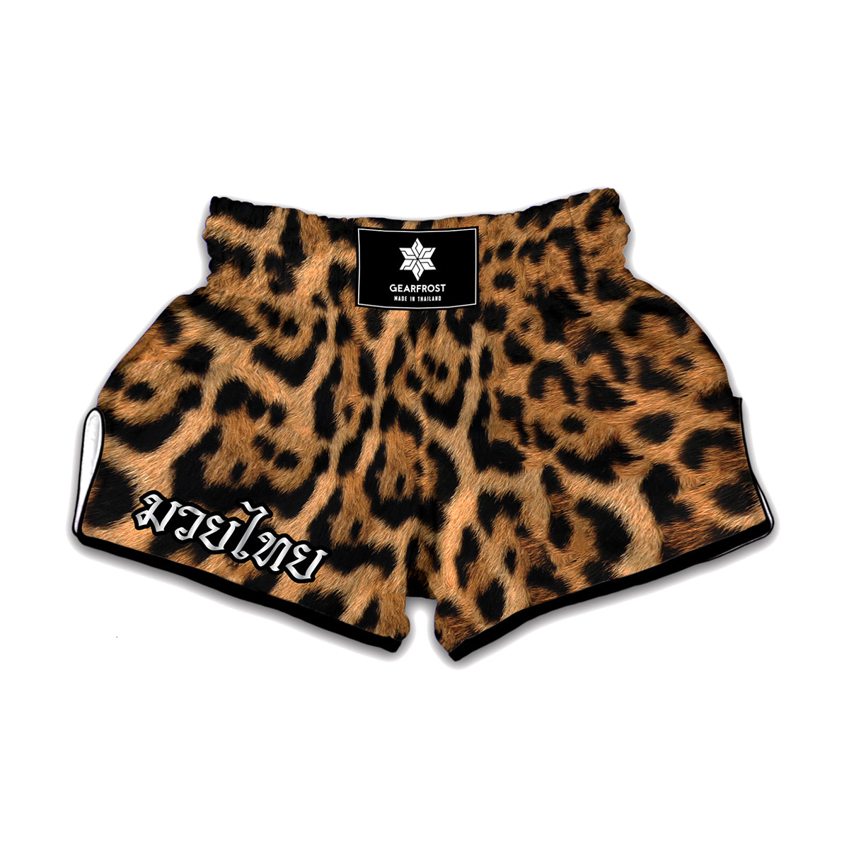 Jaguar Fur Pattern Print Muay Thai Boxing Shorts