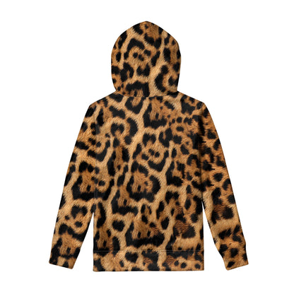 Jaguar Fur Pattern Print Pullover Hoodie