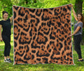 Jaguar Fur Pattern Print Quilt