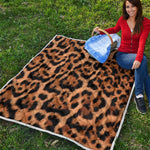 Jaguar Fur Pattern Print Quilt