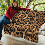 Jaguar Fur Pattern Print Quilt