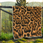 Jaguar Fur Pattern Print Quilt