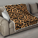Jaguar Fur Pattern Print Quilt