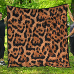 Jaguar Fur Pattern Print Quilt