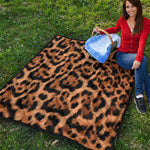 Jaguar Fur Pattern Print Quilt