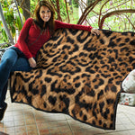 Jaguar Fur Pattern Print Quilt