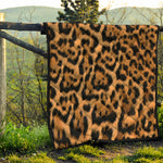 Jaguar Fur Pattern Print Quilt