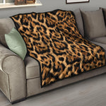 Jaguar Fur Pattern Print Quilt