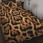 Jaguar Fur Pattern Print Quilt Bed Set