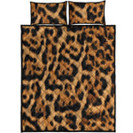 Jaguar Fur Pattern Print Quilt Bed Set