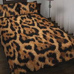 Jaguar Fur Pattern Print Quilt Bed Set