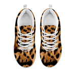 Jaguar Fur Pattern Print White Sneakers
