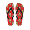 Japanese Cat Maneki Neko Pattern Print Flip Flops