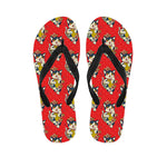Japanese Cat Maneki Neko Pattern Print Flip Flops
