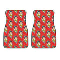 Japanese Cat Maneki Neko Pattern Print Front Car Floor Mats