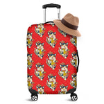 Japanese Cat Maneki Neko Pattern Print Luggage Cover