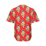 Japanese Cat Maneki Neko Pattern Print Men's Baseball Jersey