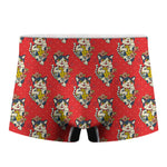 Japanese Cat Maneki Neko Pattern Print Men's Boxer Briefs
