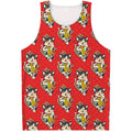 Japanese Cat Maneki Neko Pattern Print Men's Tank Top