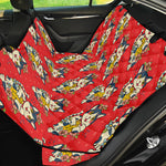 Japanese Cat Maneki Neko Pattern Print Pet Car Back Seat Cover
