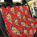 Japanese Cat Maneki Neko Pattern Print Pet Car Back Seat Cover