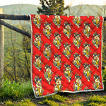 Japanese Cat Maneki Neko Pattern Print Quilt